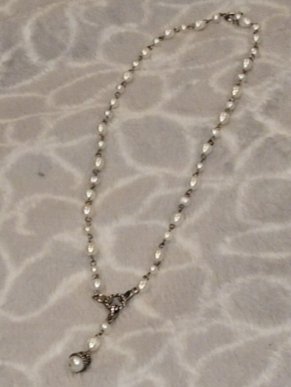 Vintage Sterling Silver Freshwater Pearl Necklace
